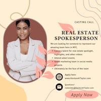 real estate spokesperson casting call